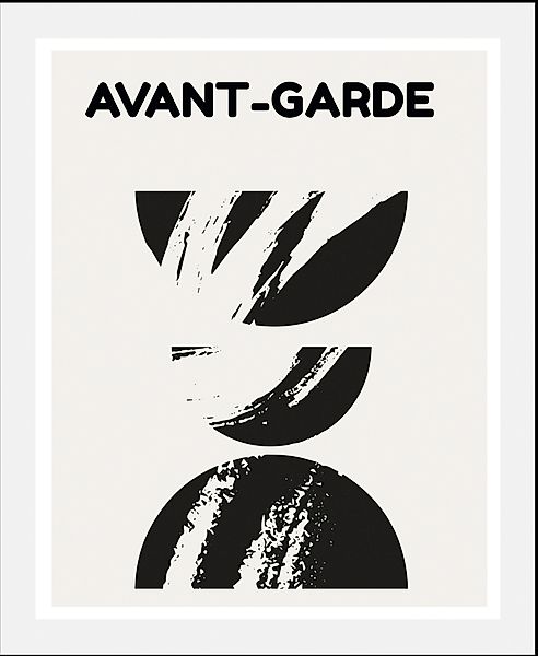 queence Bild »Avant-Garde II«, Abstrakt-Kunst-Schriftzug-Schwarz-Weiß, (1 S günstig online kaufen