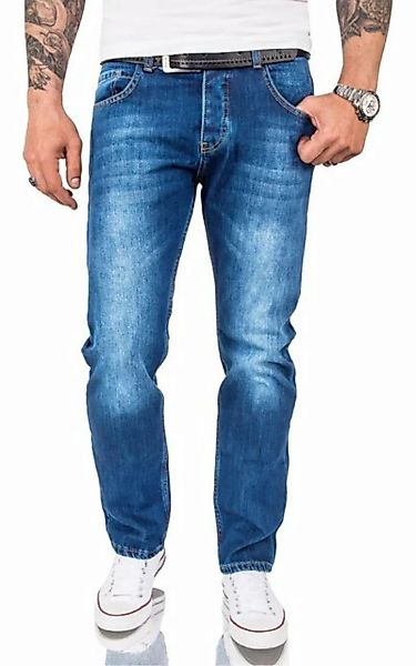 Rock Creek Straight-Jeans Herren Jeans Stonewashed Hellblau RC-3120A günstig online kaufen