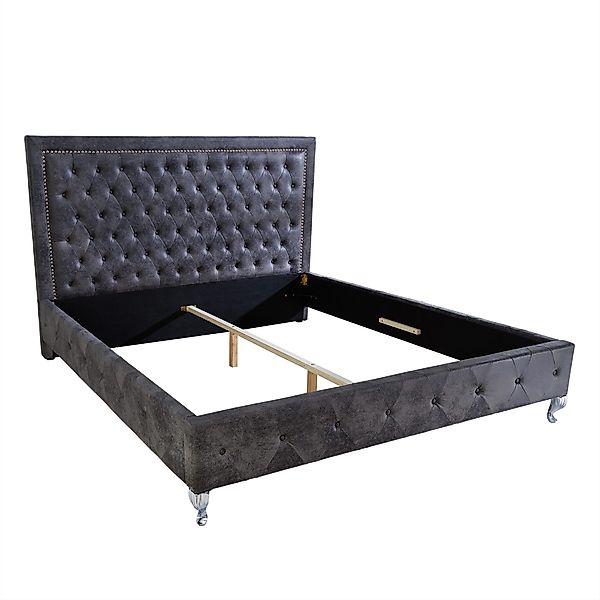 riess-ambiente Bett EXTRAVAGANCIA 180x200cm antik grau, günstig online kaufen