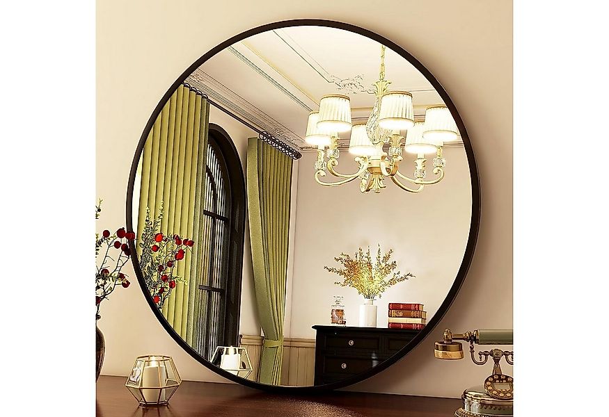 MC Star Wandspiegel Runder Wandspiegel mit gebürstetem Aluminiumrahmen (Mod günstig online kaufen