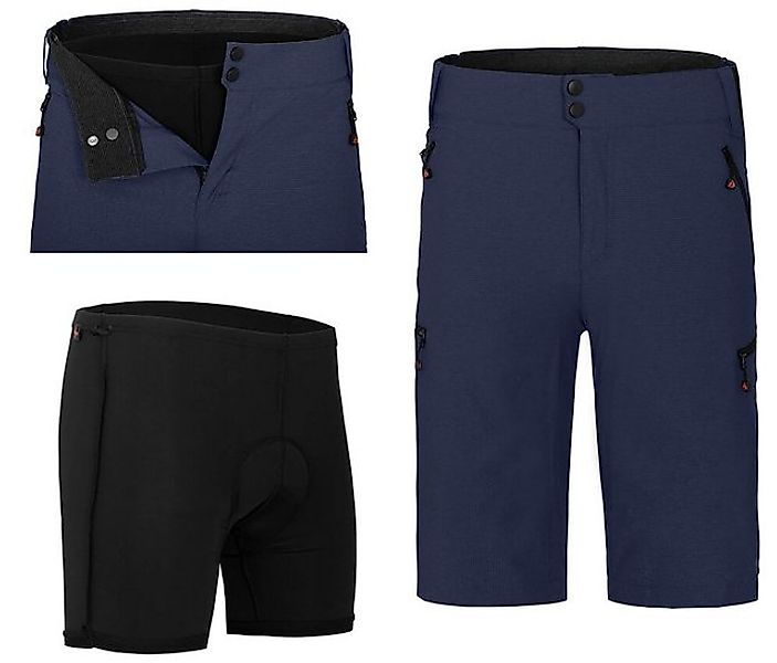 Fahrradhose PORVOO Bermuda (mit gepolsterter Innenhose) Herren Radshorts, r günstig online kaufen