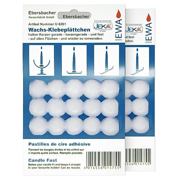 DistrEbution Klebepad Wachs Klebeplättchen, x15 pro günstig online kaufen