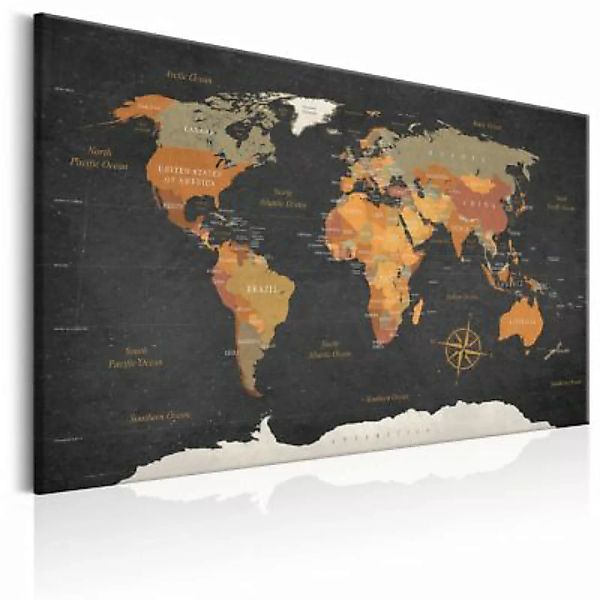 artgeist Wandbild World Map: Secrets of the Earth mehrfarbig Gr. 60 x 40 günstig online kaufen