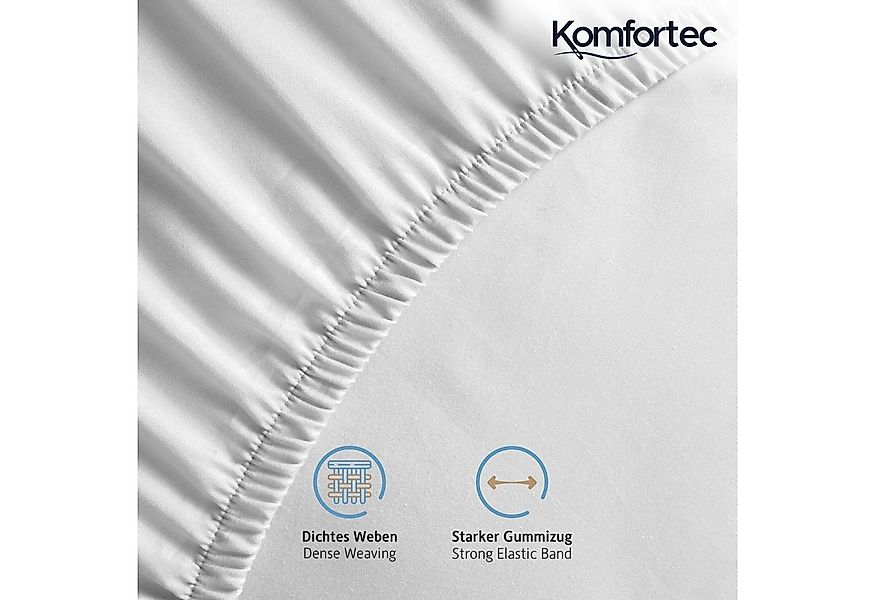 Komfortec Spannbettlaken Jersey Spannbettuch, 90x200, 140x200, 160x200, 180 günstig online kaufen