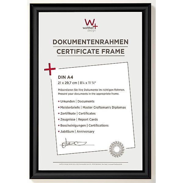 walther design Trendstyle Kunststoff Bilderrahmen  21x29,7 cm Schwarz günstig online kaufen