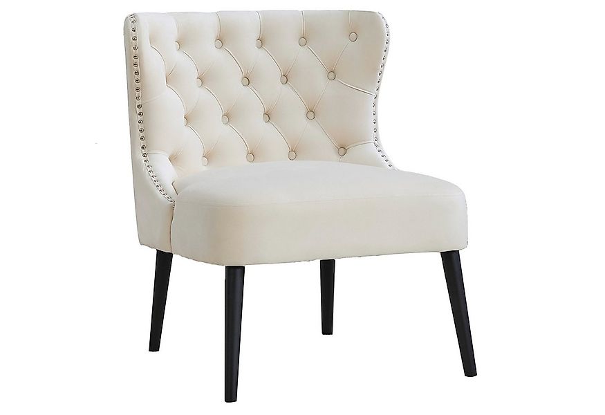 SeedWave Ohrensessel Retro Polstersessel Samt Einzelsofa mit Knopfheftung, günstig online kaufen