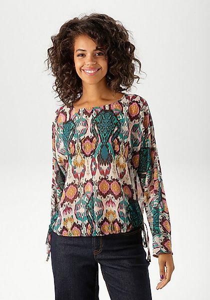 Aniston CASUAL Schlupfbluse mit farbenfrohen Ethno-Druck - jedes Teil ein U günstig online kaufen