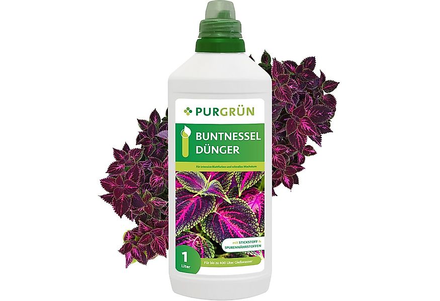 Purgrün Blumendünger Buntnessel Dünger, NPK 7+3+6, Blattfärbung, 1L, Flüssi günstig online kaufen