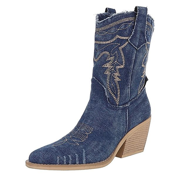 Ital-Design Damen Cowboyboots Freizeit Westernstiefelette (88843756) günstig online kaufen