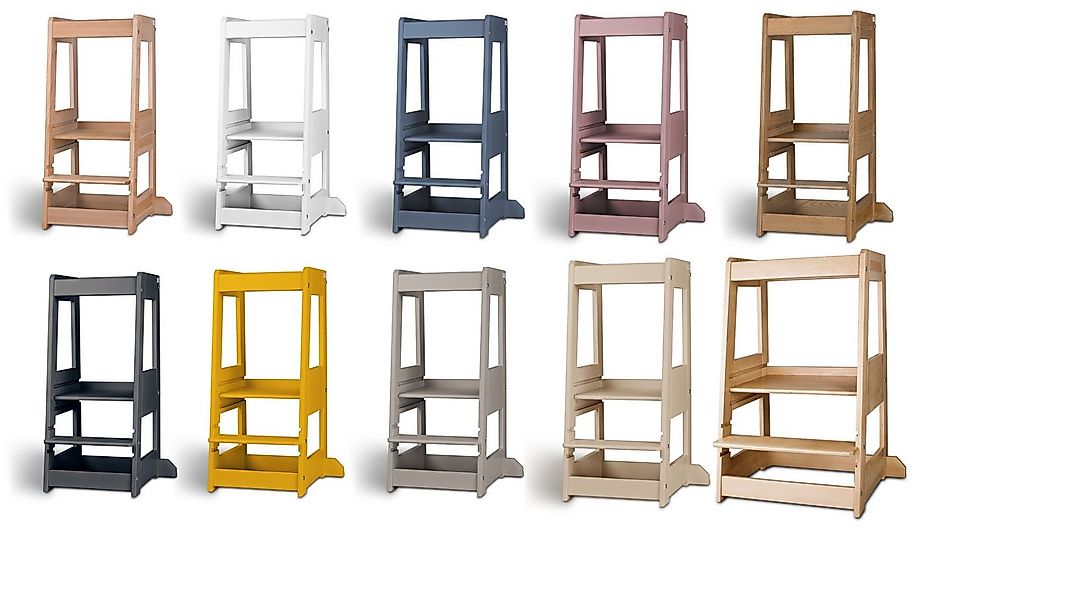 tiSsi® Hochstuhl Entdeckerturm / Lernturm FELIX mitwachsend Buche massiv günstig online kaufen