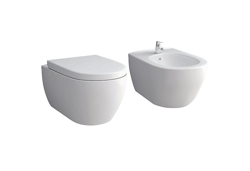 Alpenberger Bidet Komplet SET mit Hänge WC Spülrandlos + WC Sitz mit Absenk günstig online kaufen