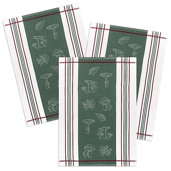 Kracht Geschirrtuch Waldpilze, (Set, 3-tlg., Set), günstig online kaufen