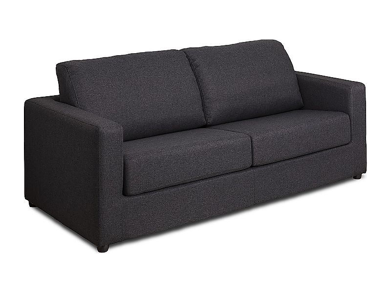 Schlafsofa mit Matratze 3-Sitzer - Stoff - Anthrazit - Liegefläche 140 cm - günstig online kaufen