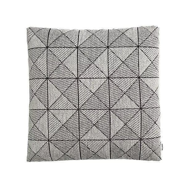 Kissen Tile textil orange schwarz / 50 x 50 cm - Muuto - Schwarz günstig online kaufen