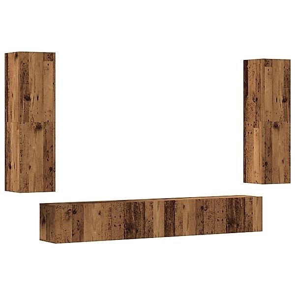 vidaXL TV-Wandschränke 4 Stk Altholz-Optik Holzwerkstoff 3328973 günstig online kaufen