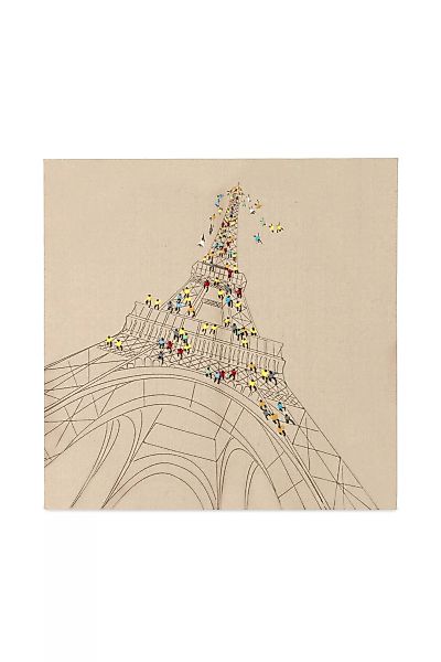 Decorationable | Dekoratives Wandobjekt Reise nach Paris 80cm x 80cm günstig online kaufen