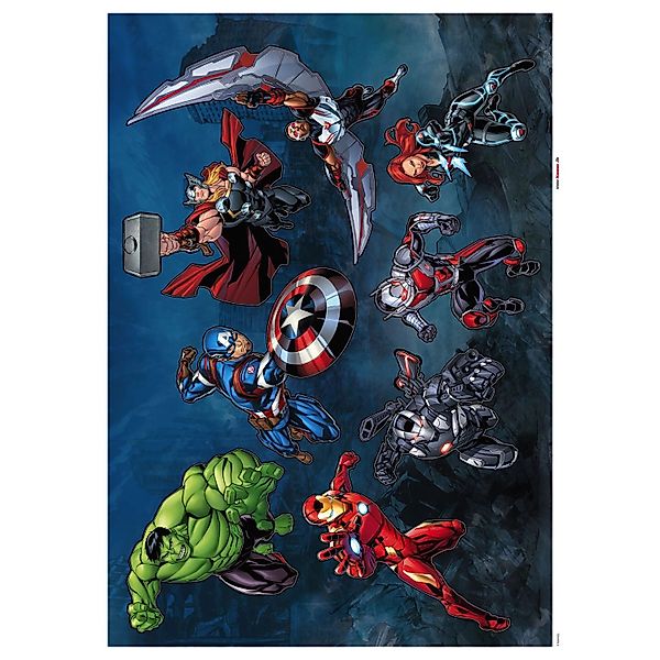 Komar Wandtattoo Avengers Crew - Größe 50 x 70 cm (8 St), Künstler: Komar, günstig online kaufen