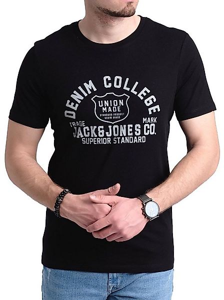 Jack & Jones Print-Shirt T-Shirt mit Aufdruck aus Baumwolle günstig online kaufen