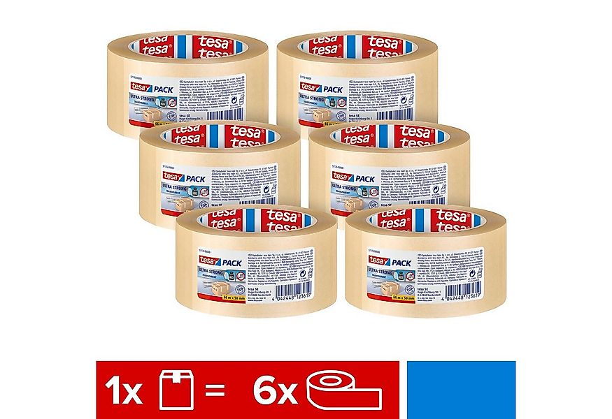 tesa Klebeband tesapack ULTRA STRONG extra starkes Paketklebeband (Packung, günstig online kaufen