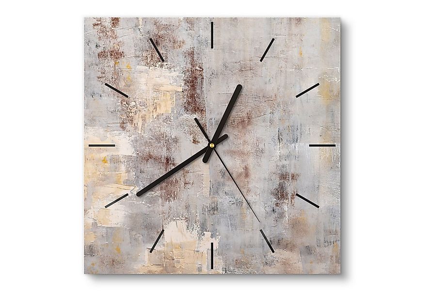 DEQORI Wanduhr 'Verwitterte Eleganz' (Glas Glasuhr modern Wand Uhr Design K günstig online kaufen
