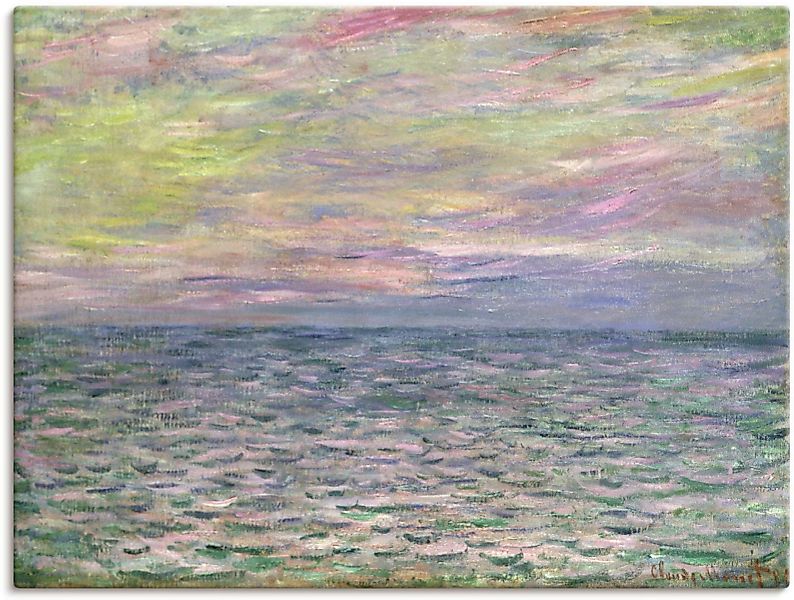 Artland Leinwandbild "Sonnenuntergang über dem Meer Pourville", Sonnenaufga günstig online kaufen