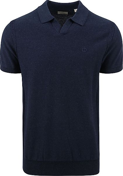 Dstrezzed Polo Melange Slub Dunkelblau - Größe L günstig online kaufen