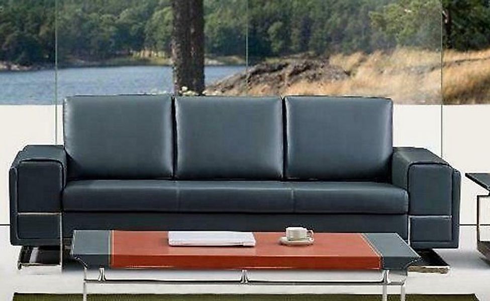JVmoebel Sofa Polster Couch Dreisitzer Couchen 3 Sitzer Sofas Büro Schwarz, günstig online kaufen