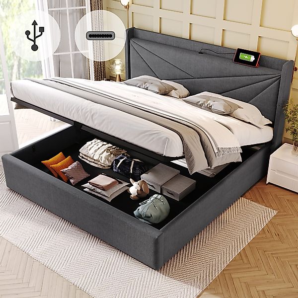 STILVORA Polsterbett 180x200 Stauraumbett Jugendbett mit günstig online kaufen