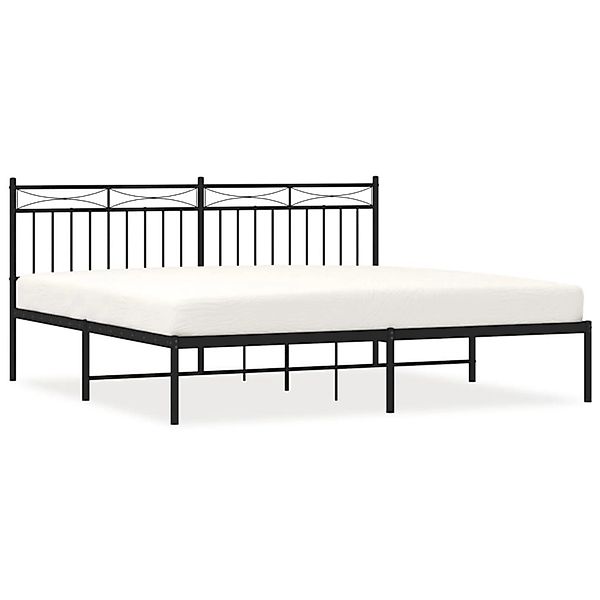 vidaXL Bettgestell mit Kopfteil Metall Schwarz 183x213 cm Modell 181909418 günstig online kaufen