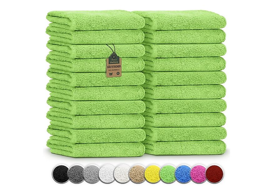 NatureMark Gästehandtuch 20er-Sparpack Frottier Gästetücher 30x50cm, 100% B günstig online kaufen