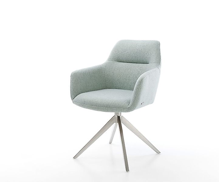 Drehstuhl Pejo-Flex Stripes Mint Kreuzgestell breit Edelstahl 360° drehbar günstig online kaufen