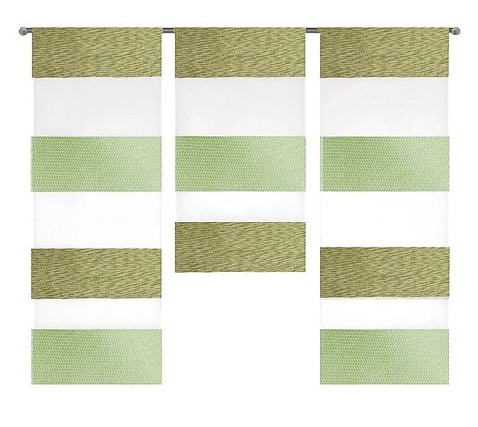 EXPERIENCE Scheibengardine 3er Set Miniflächen Scheibengardine Küchengardin günstig online kaufen