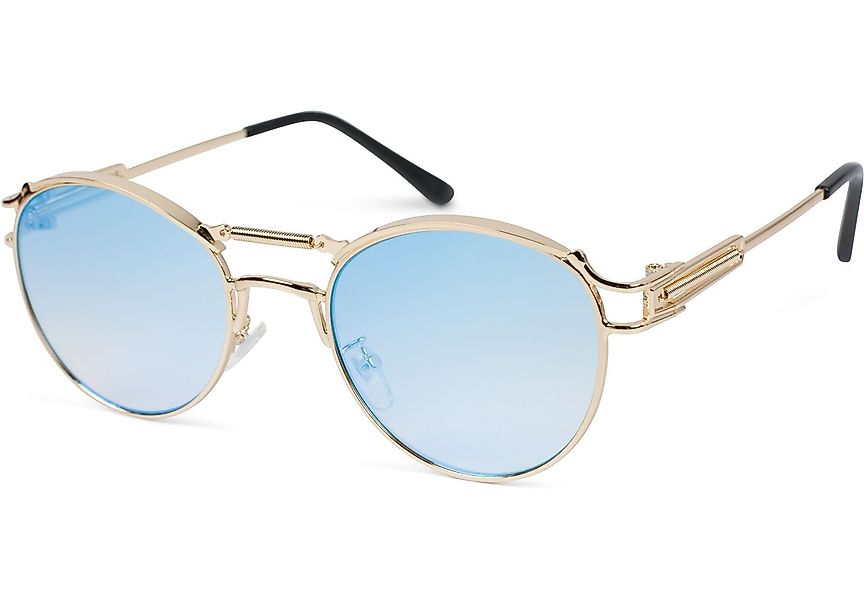 styleBREAKER Sonnenbrille Panto Sonnenbrille mit Federn günstig online kaufen