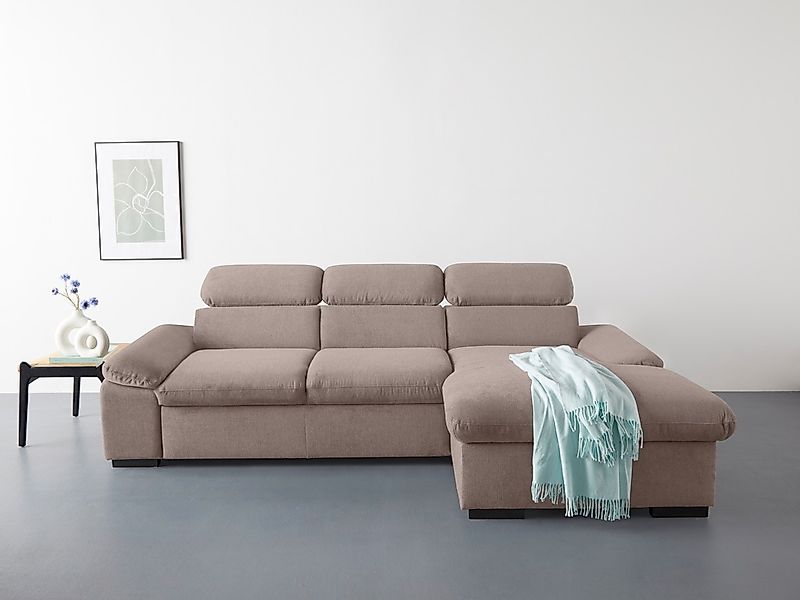 COTTA Ecksofa "Lola L-Form mit Kopfteilfunktion & Hocker", (Set, mit Hocker günstig online kaufen
