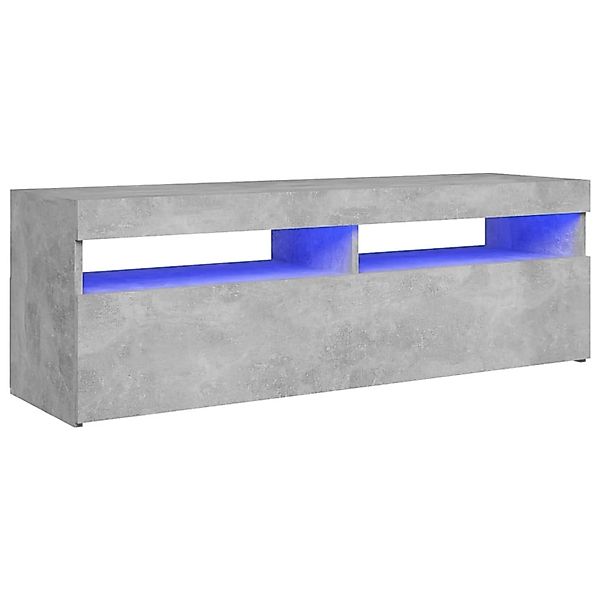 Tv-schrank Mit Led-leuchten Betongrau 120x35x40 Cm günstig online kaufen