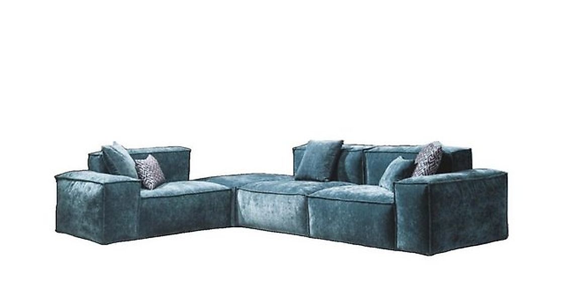 JVmoebel Ecksofa L - Form Blaue Wohnlandschaft Couchen Möbel Sofa Couch Sto günstig online kaufen