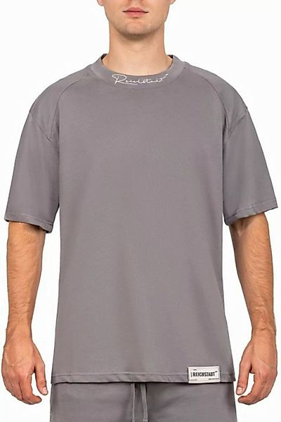 Reichstadt Oversize-Shirt Casual Kurzarm T-shirt 23RS041 Dark Grey L mit St günstig online kaufen