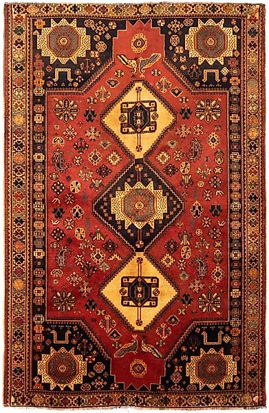 morgenland Wollteppich »Shiraz Medaillon 251 x 154 cm«, rechteckig günstig online kaufen