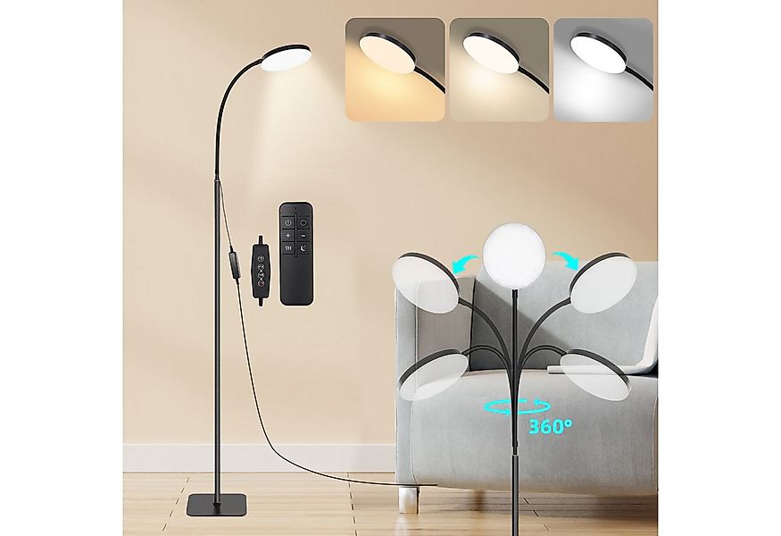 MUPOO LED Stehlampe Standleuchten mit Fernbedienung, LED Leselampe Stehend günstig online kaufen