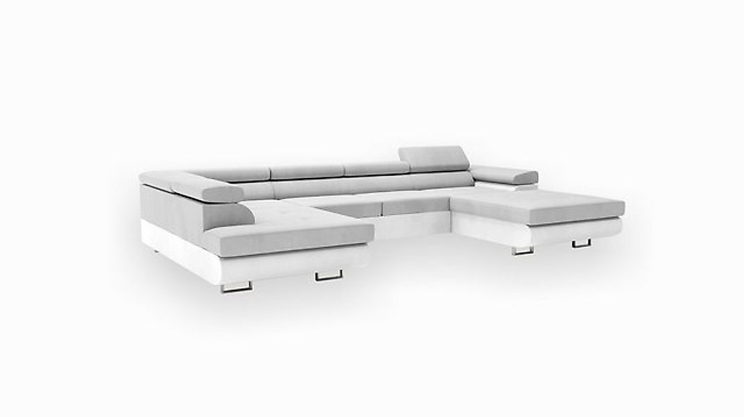 Goldstoff Wohnlandschaft RELAX U Ecksofa mit Schlaffunktion, Kunstleder & S günstig online kaufen