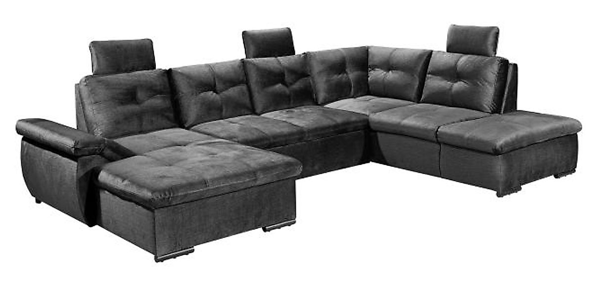 ED EXCITING DESIGN Wohnlandschaft "Alija U-Form", mit Bettfunktion, Bettkas günstig online kaufen