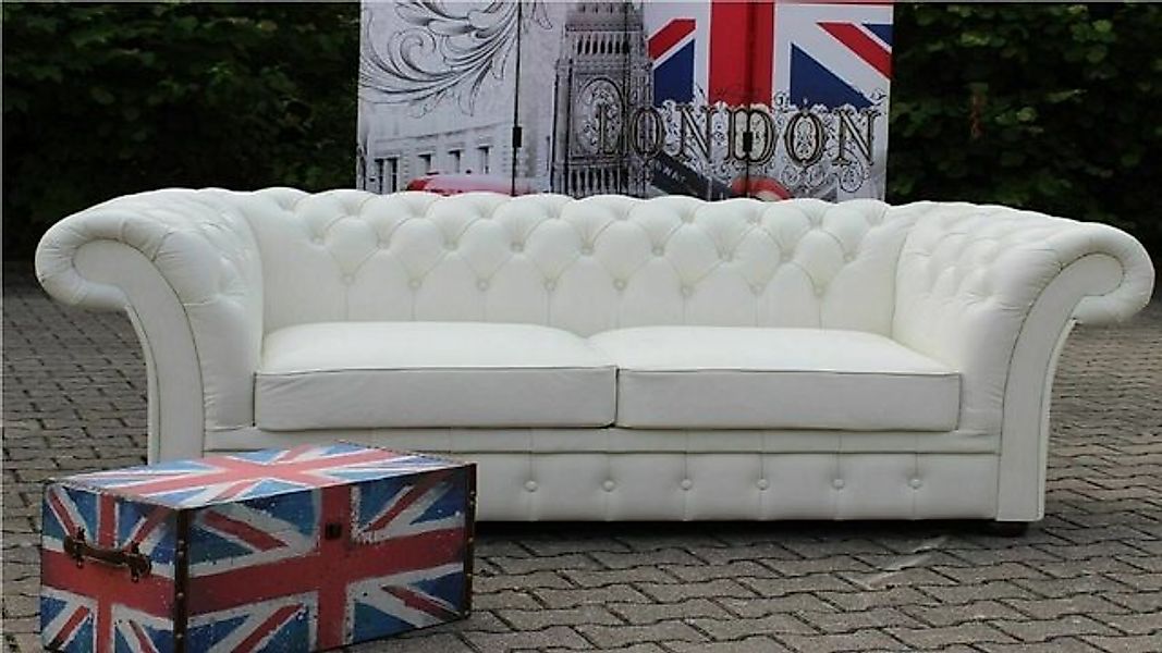 JVmoebel Chesterfield-Sofa Chesterfield Sofa 3 Sitzer Polster Napalon Leder günstig online kaufen
