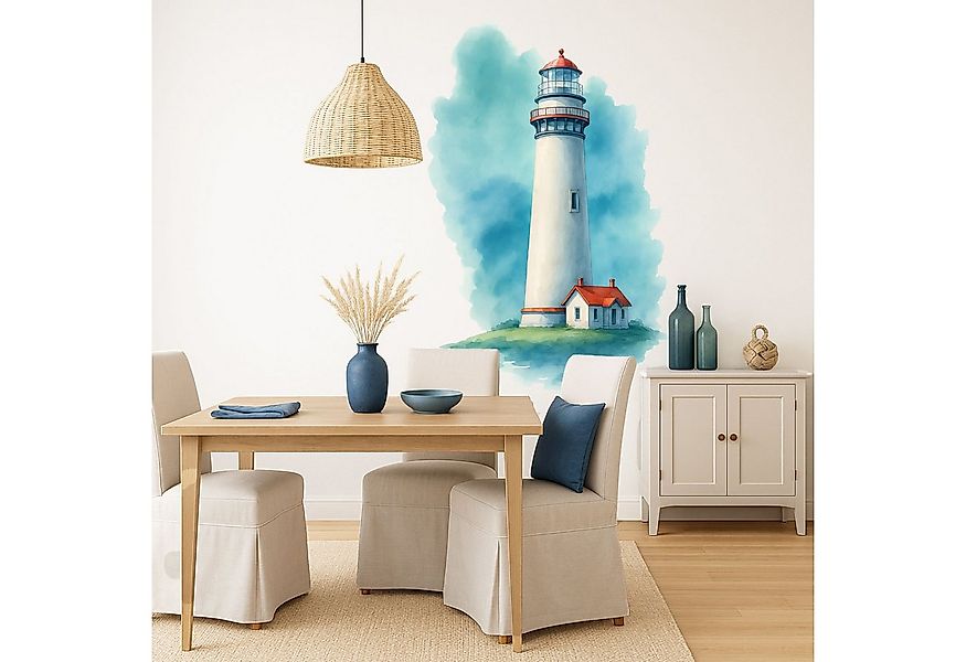 Sunnywall Wandtattoo Aufkleber Maritim Leuchtturm mit Haus – Ostfriesland A günstig online kaufen