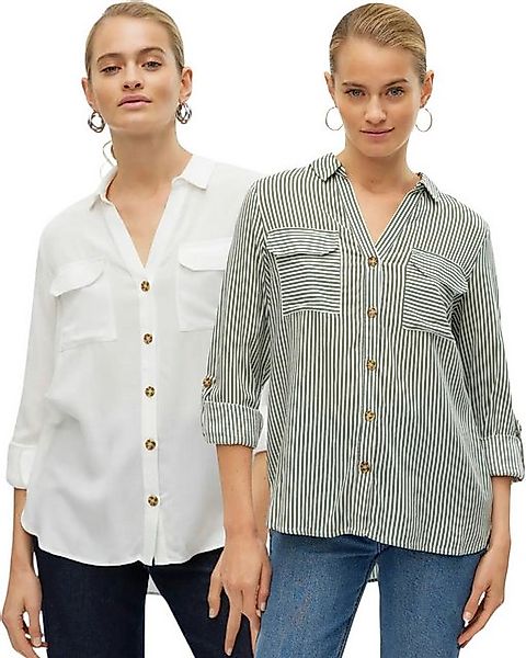 Vero Moda Shirtbluse leichte Viskose Bluse im Doppelpack günstig online kaufen