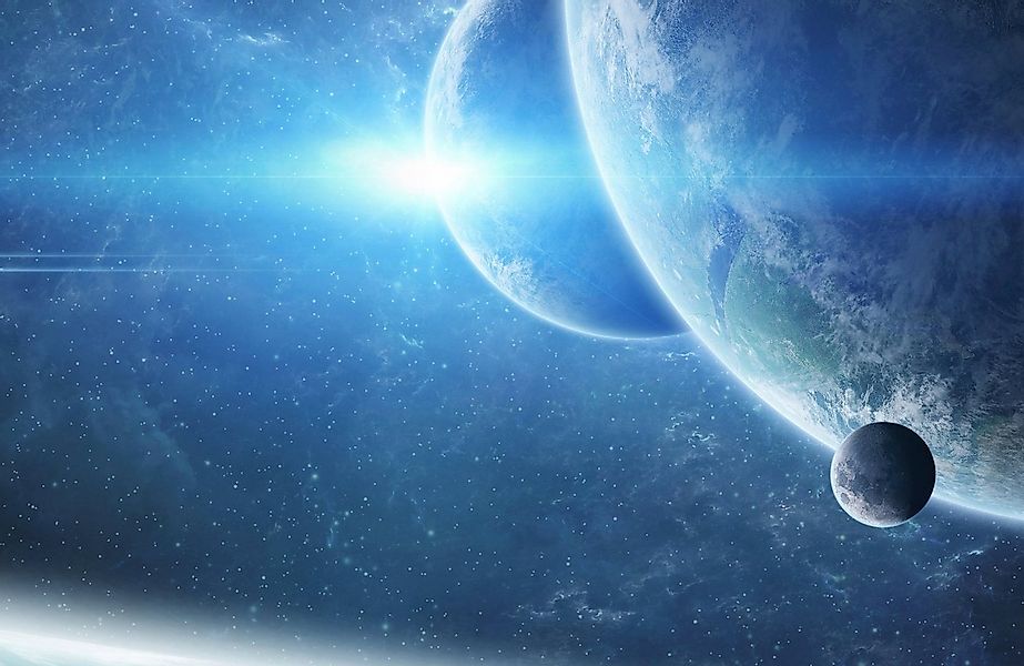 Papermoon Fototapete GALAXIE-WELTALL UNIVERSUM PLANETEN SOLAR SYSTEM STERNE günstig online kaufen
