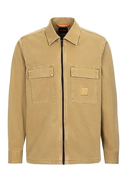 BOSS ORANGE Hemdjacke Lovel-zip mit gestickten Markenlogo günstig online kaufen