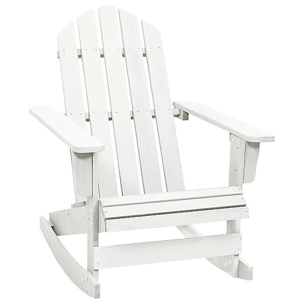 vidaXL Gartenstuhl Garten-Schaukelstuhl Holz Weiß (1 günstig online kaufen