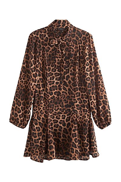 Next Minikleid Langärmeliges Minikleid mit Bindeschleife günstig online kaufen