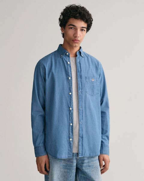 Gant Langarmhemd Regular Fit Denimhemd Jeanshemd günstig online kaufen