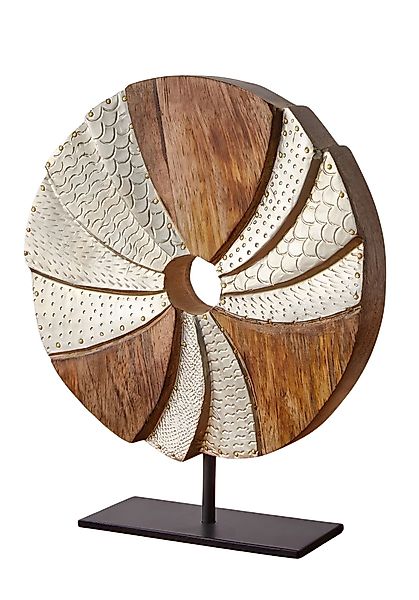 Dekoleidenschaft Skulptur "Circle" aus Mangoholz und günstig online kaufen